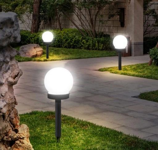6 Sztuk Lampa Solarna Mleczna Biała Kula 10Cm P011