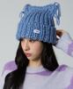 UNKNOWN PLANET Planet Cat Knit Beanie Blue