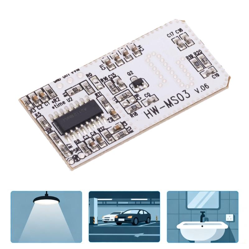Motion Sensory HW-MS03 2.4Ghz To 5.8Ghz Microwave Detection Sensory Module For Automatic Lighting Control