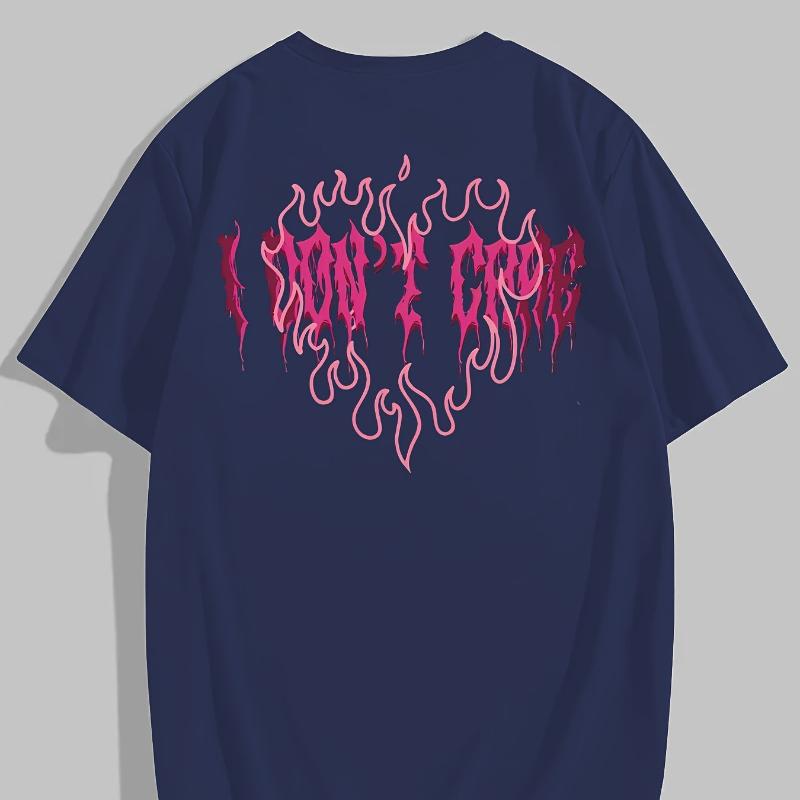 

Metal Button Decor T-shirt - Fashion Street Dark Edgy Style XXL серый