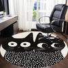 1pc Cat Pattern Office Round Area Rug, Under Office Chairs Bedroom Living Room Home Decor, Room Deco, Available in Various Sizes