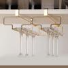 Durable Goblet Storage Shelf Two rows Kitchen Storage Shelf Wine Glass Holder  Under Cabinet