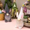 2pcs Easter Gnome Plushes Rabbit Standing Doll Swedish Tomtes Dwarfs Ornaments for Kitchen Tiered Tray Decorations