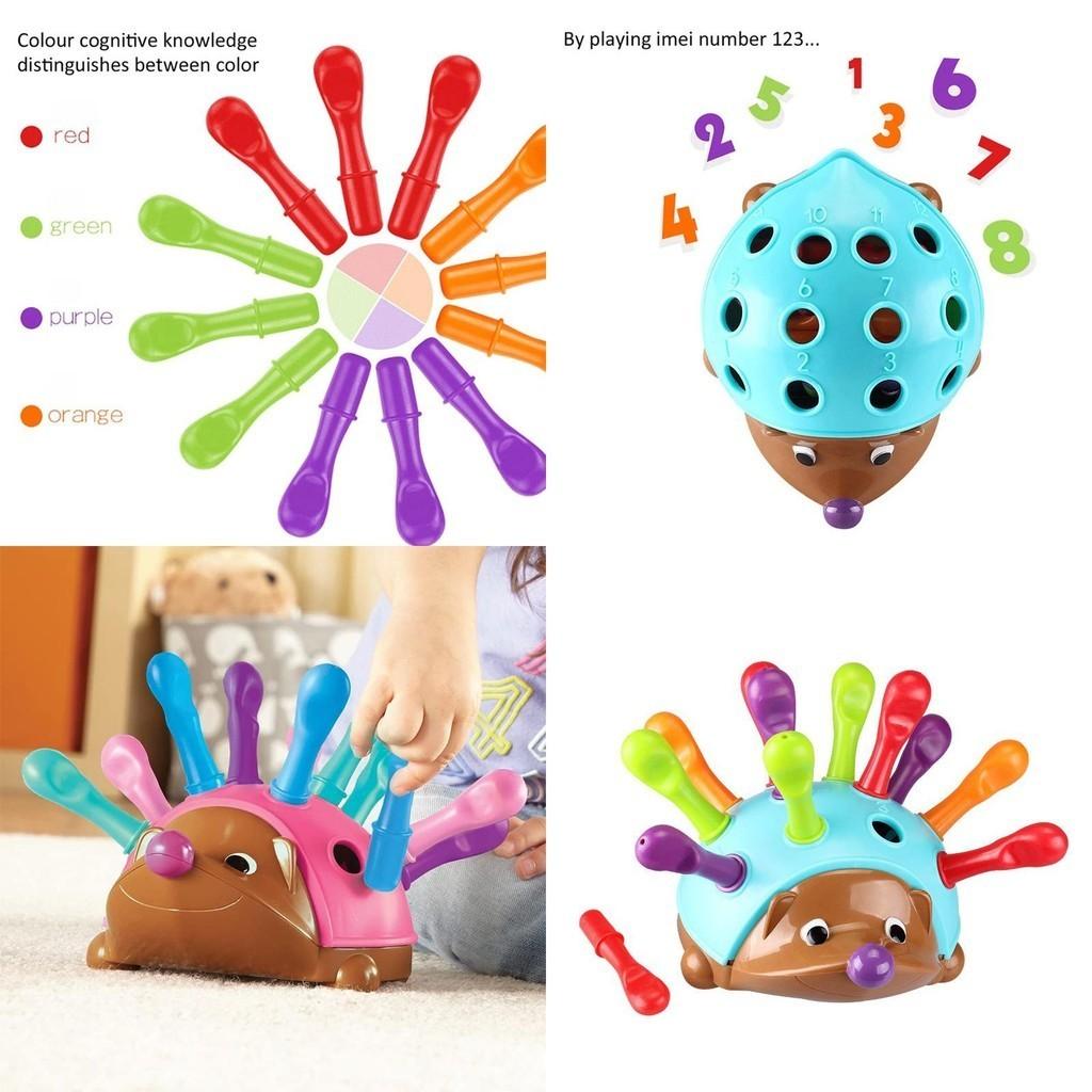 Little Hedgehog Plug-in Toy Develop Toddler's Concentration Skills With Early Education Puzzle