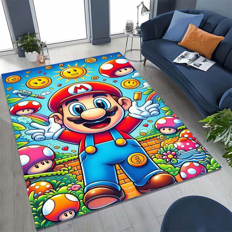 The New 2026 Super Mario Bros. Rug Is Suitable for Home Décor In Game Rooms, Bedrooms, Living Rooms, Sofa Areas, and More.