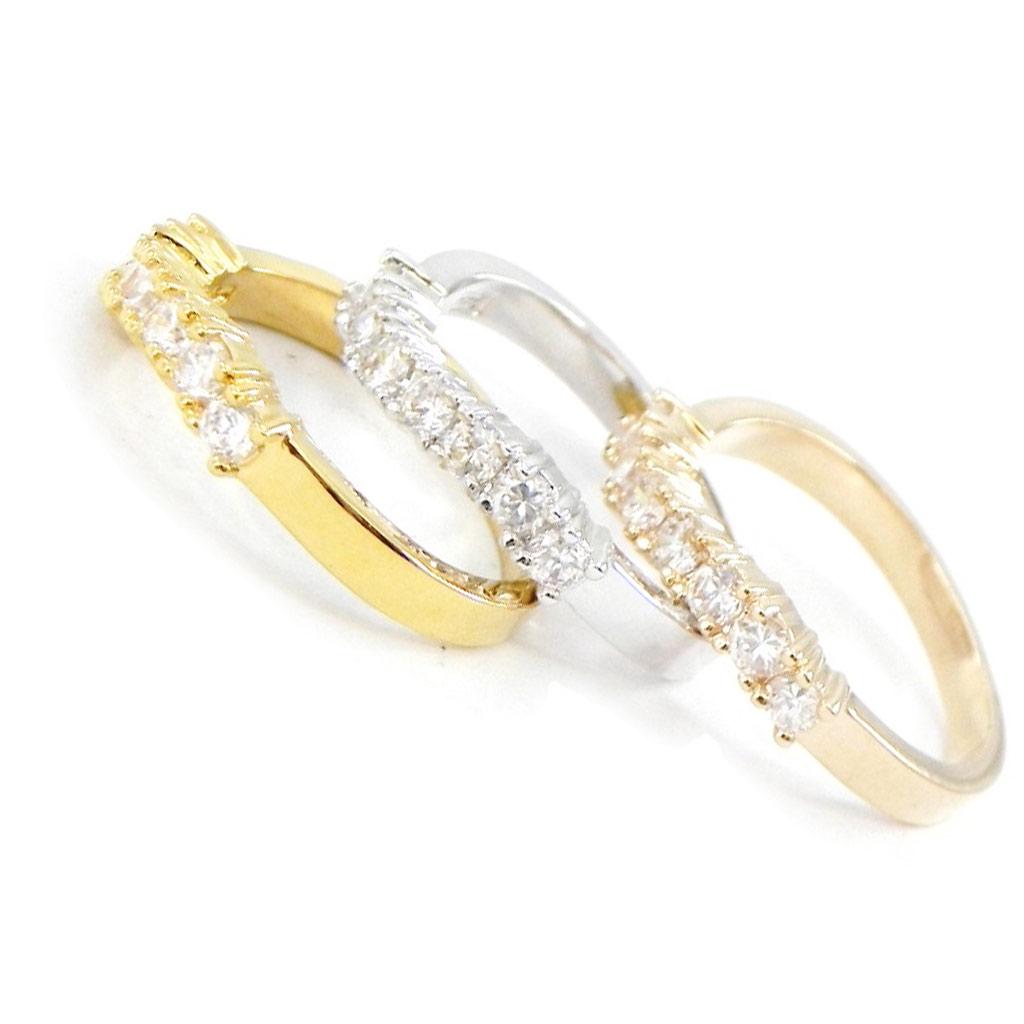 3-tone Gold Plated 'Pour La Vie' Alliance