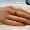 European and American Trendy Colored Zircon Inlaid Ring – Retro Light Luxury Design