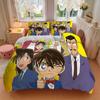 Detective Conan Mystery Print 3Pcs Bedding Setduvet Cover With 2 Bedropillowcase Home Birthday Gift