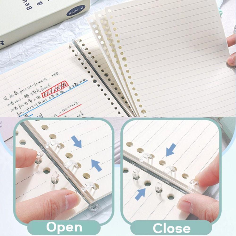 A5/B5 Writing Notepad Detachable Binder Ring Diary Book Simple Planner Book  Gift