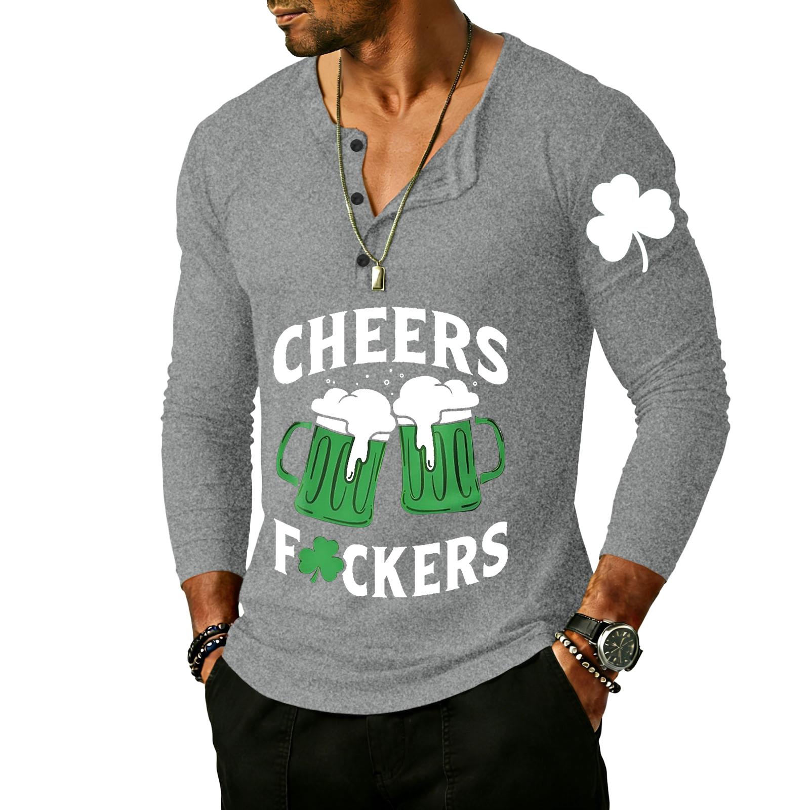 

Men s Outdoor Vintage Button Long Sleeve Fashion Sports T-shirt XL