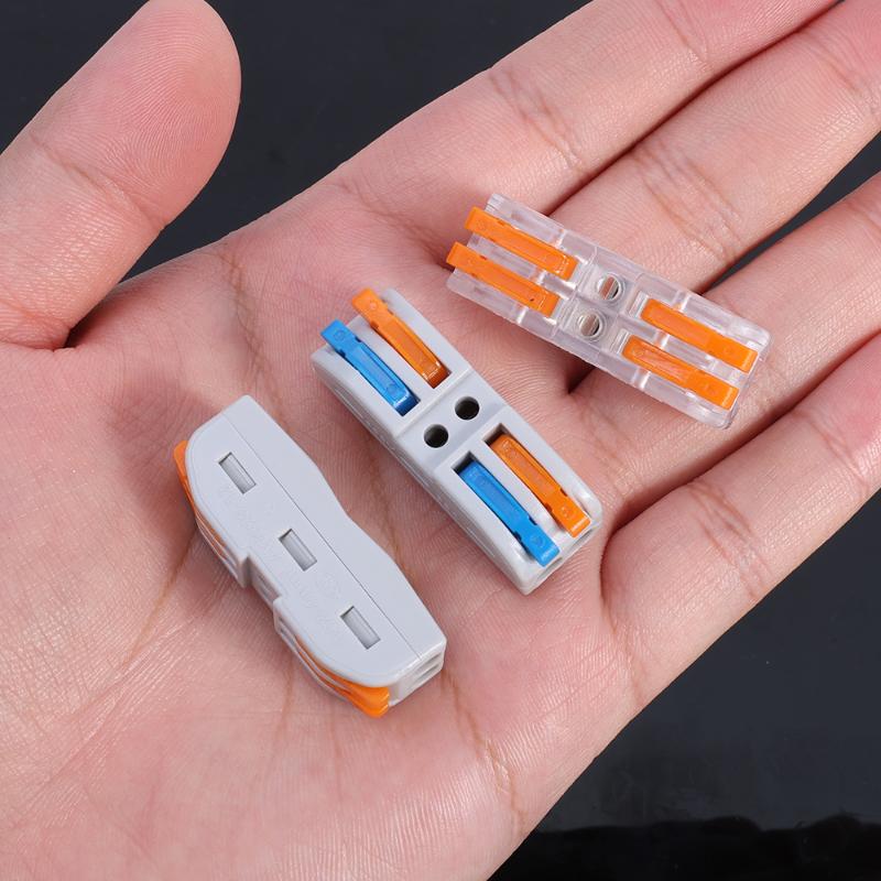 1/8PCS Mini Fast Wiring Cable Connectors Universal Compact Splitter Electrical Conductors Push-in Household Terminal Blocks