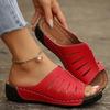 Foreign Trade Cross-border Platform Sandals Women's New Summer Large Size Flat-bottomed Slippers Beach Cool Slippers