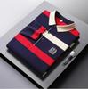 Gestreiftes Baumwollhemd für Herren mittleren Alters, langärmeliges T-Shirt für Herren mittleren Alters, ST-Shirt