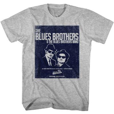 The Blues Brothers Blues Poster Gray Heather T-Shirt Unisex T-Shirt