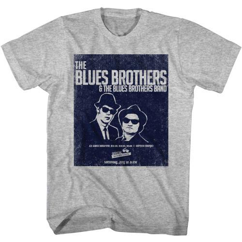 The Blues Brothers Blues Poster Gray Heather T-Shirt Unisex T-Shirt XXXL