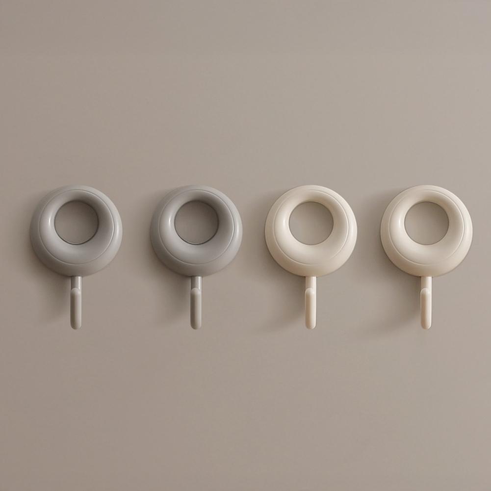 

4 шт. Скандинавские настенные крючки Сверхпрочные Без следов Водонепроницаемые Защищенные от ржавчины Подходящие для аренды Хюгге Домашний декор Настенное хранение Grey+Cream white(2+2)