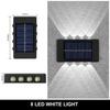 Solar Garden Wall Lamp Outdoor Decoration Arrangement Fence Washing New Style up Light Atmosphere