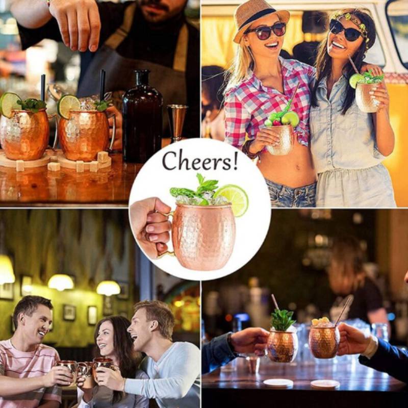 Brass Moscow Mule Mug Stainless Steel Elegant Beer Cup With Colorchanging Finish For Bar Use