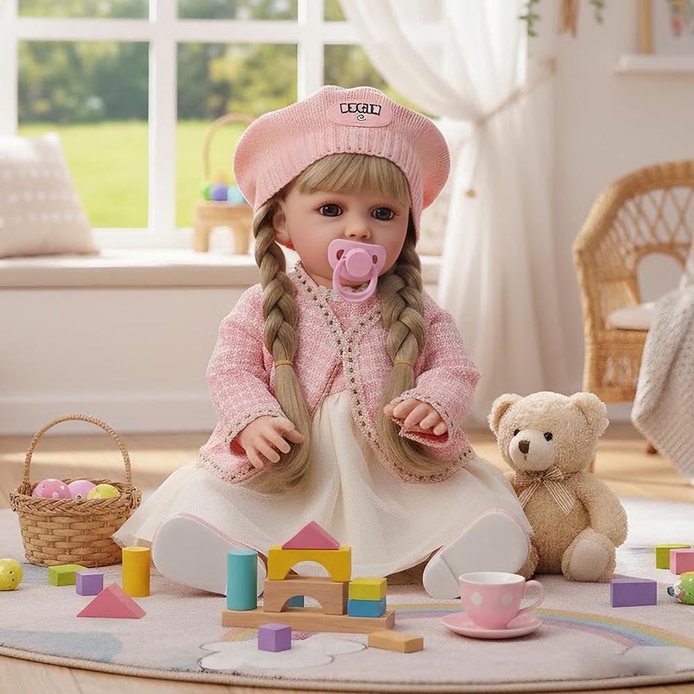22-inch All-Plastic Reborn Russian-Speaking Baby Doll - Children's Companion Toy