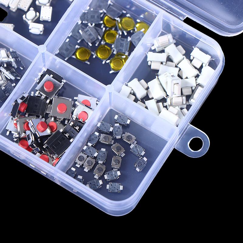 200 Pcs 10 Types Durable Car Remote Control Tablet Actile Push Button Switch Car Keys Button Touch Microswitch With Box