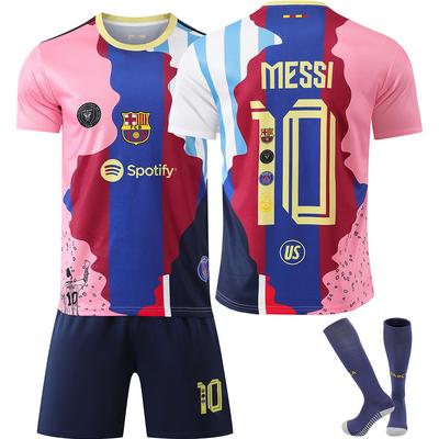 25-26 Barcelona Pamětní edice Fotbalový dres pro děti a dospělé MESSI #10