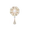 Luxury sparkling zircon small fragrant flower ball brooch autumn and winter blazer exquisite shell flower corsage