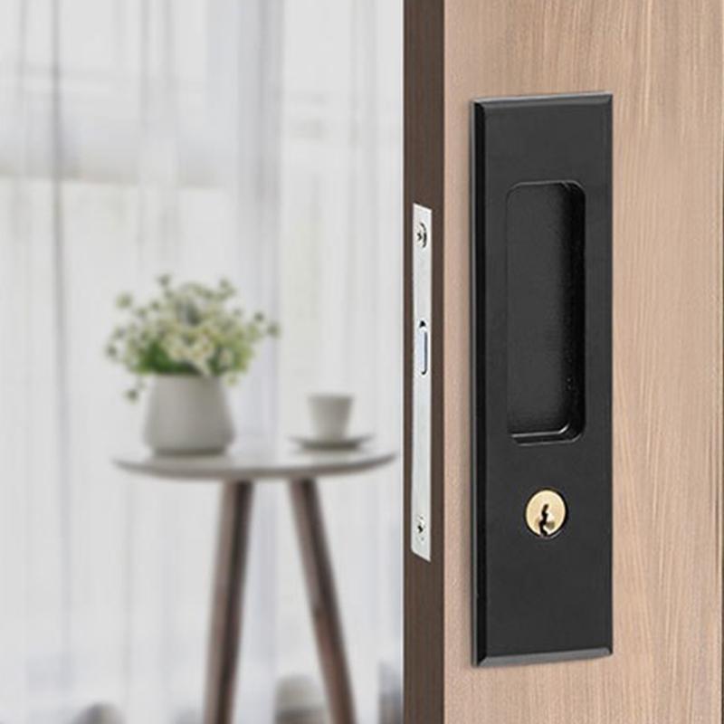 Door Lever Square Sliding Door Handle Closet Locking Door Lever for Bedroom top sale