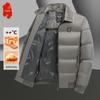 FENGXIAO Men's Padded Turn-Down Collar Winter Jacket