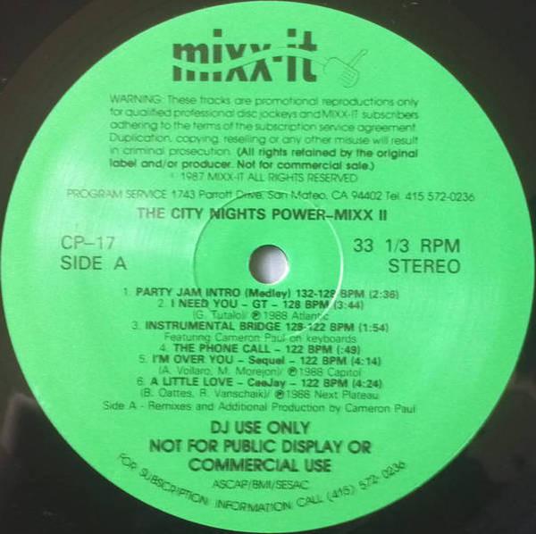 12-дюймовая пластинка РАЗЛИЧНЫЕ Mixxit 17 CP17 Mixxit 1988 US Dance Electronica Б/У