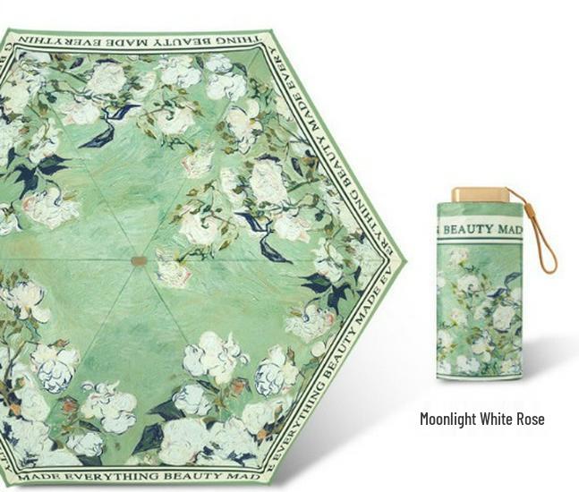 Know Parapluie Mini Plat Six Plis Haut de Gamme Protection UV Double Usage Pare-Soleil & Parapluie de Pluie