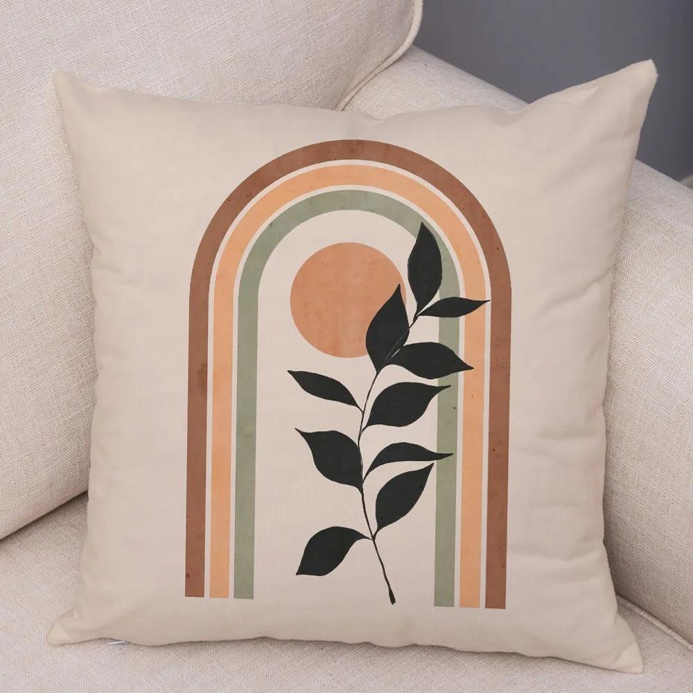 Simple Illustration Style Pillowcase Interior Decoration Office Living Room Home Pillowcase