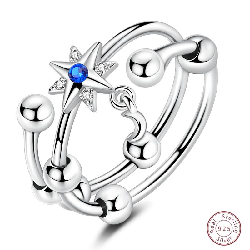 New 925 Silver Open Ring Hollow Rose Infinite Love Simple Ring Women Wedding Engagement Party Jewelry Gift