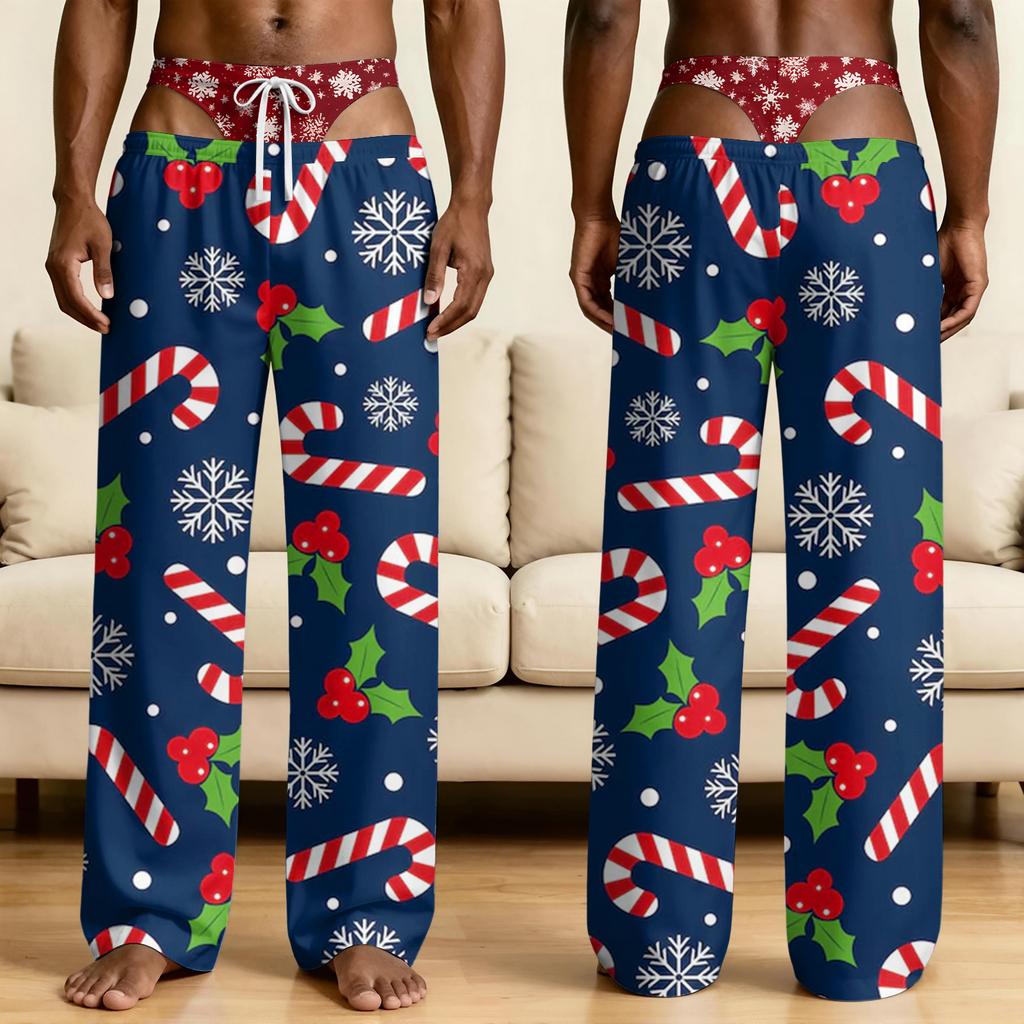 Lustige Schlafanzughose für Herren mit Slip-Aufdruck für Halloween Neuheitshose