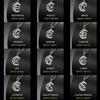 LIKGREAT Celtic Moon 12 Star Zodiac Sign Necklace Stainless Steel 12 Constellation Pendant Choker Crescent Jewelry Birthday Gift