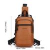 PU Leather Sling Shoulder Bag Solid Color Male Crossbody Bag Backpack Men's Chest Bag  Daily