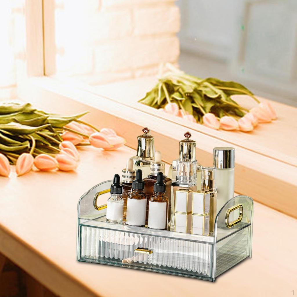 Makeup Storage Box Countertop Organizer Desktop Display Container for Perfume Lipstick Dresser