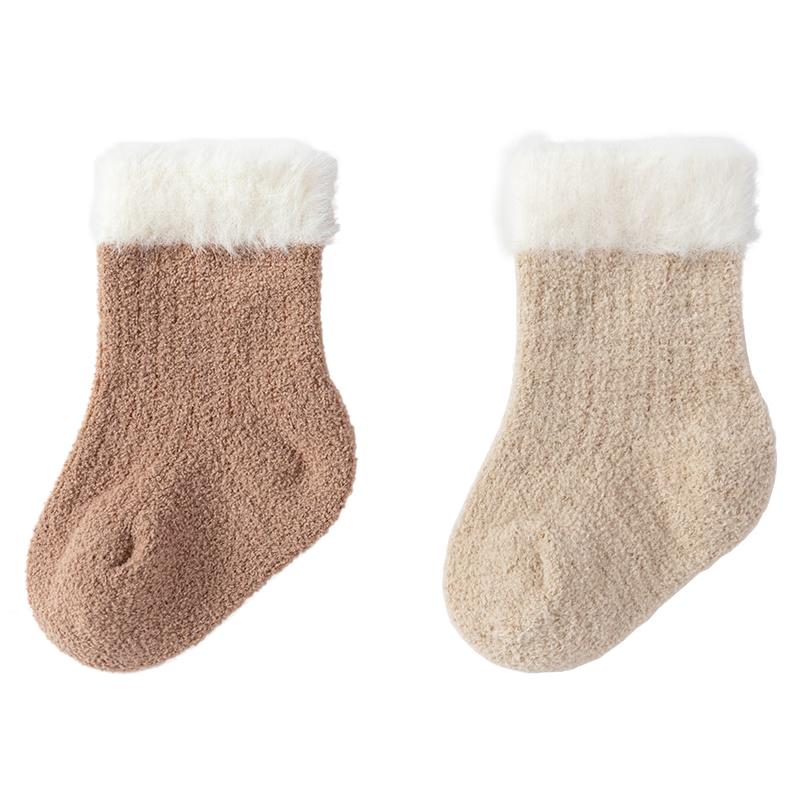 Babylove Thickened Plush Winter Mid-Calf Socks (2-Pack) 9