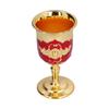 2pcs Metal Goblets Exquisite Painted Flower Pattern Vintage Court    E Glass for Bar Drinkware Gift