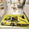 Yellow Luxury Supercar Photo Collage Print Area Rug Non‑Slip Rectangular Floor Mat Sport Car Fan Decor for Gaming Bedroom Living Room