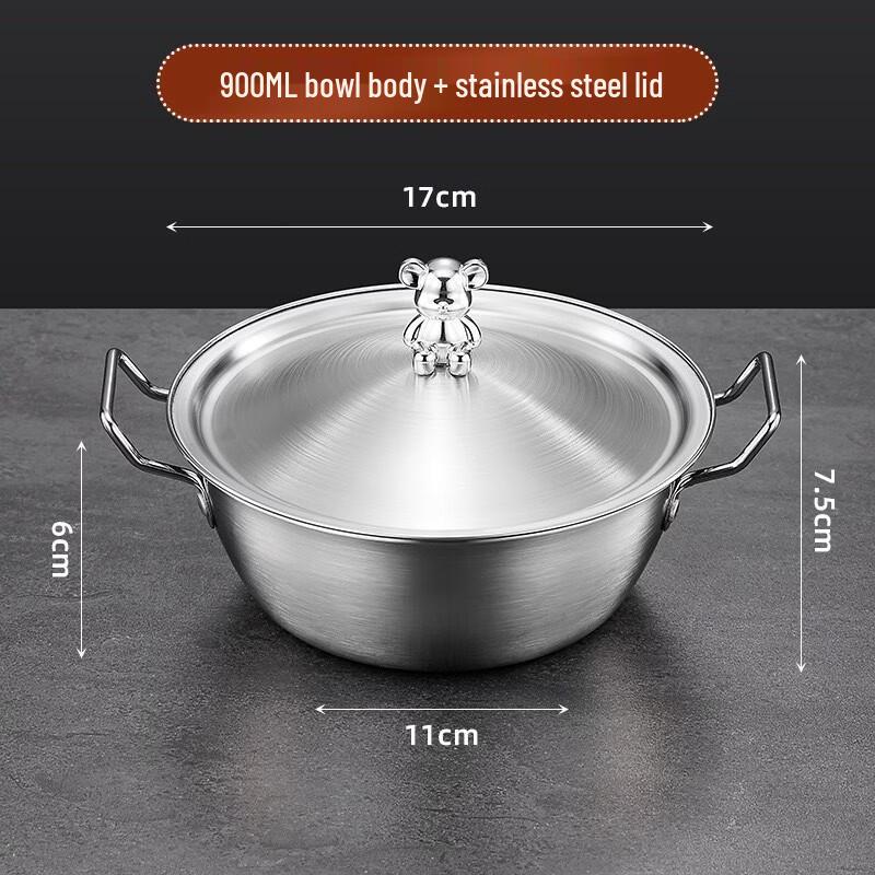 Ruhan Stainless Steel Double-Handled Multi-Purpose Bowl