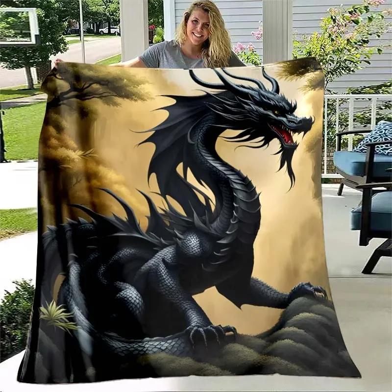 Chinese Style Dreamy Dragon Cartoon vintage Blanket living room bedroom home decor children's room baby blankets birthday gift