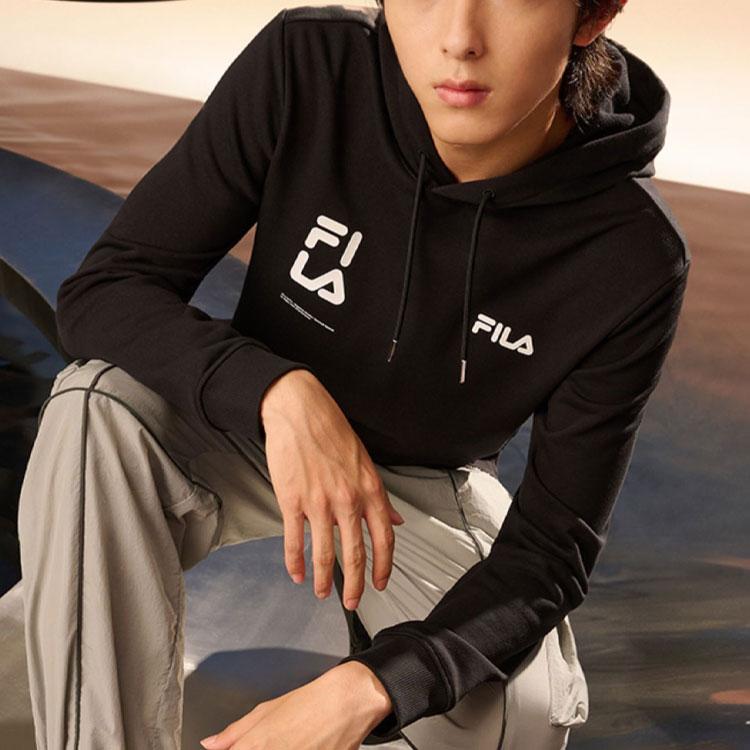 New FILA Sweatshirts Men's Jet Black F11M249203F-BK