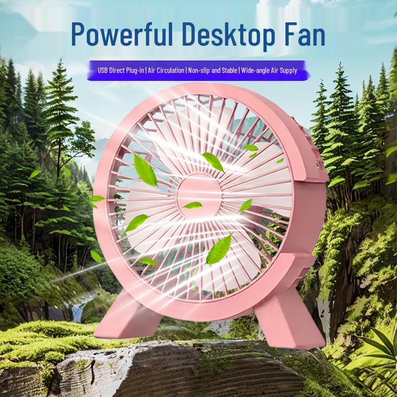 

XC3 Large Light Sound Desktop Fan for Home, Dorm, Office, or Kitchen Ivory White [High Wind Power]