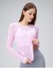Bamboo Slub Loose Long Sleeve Yoga Top - Breathable, Hollow-Out Back, Slimming Cover-Up for Women
