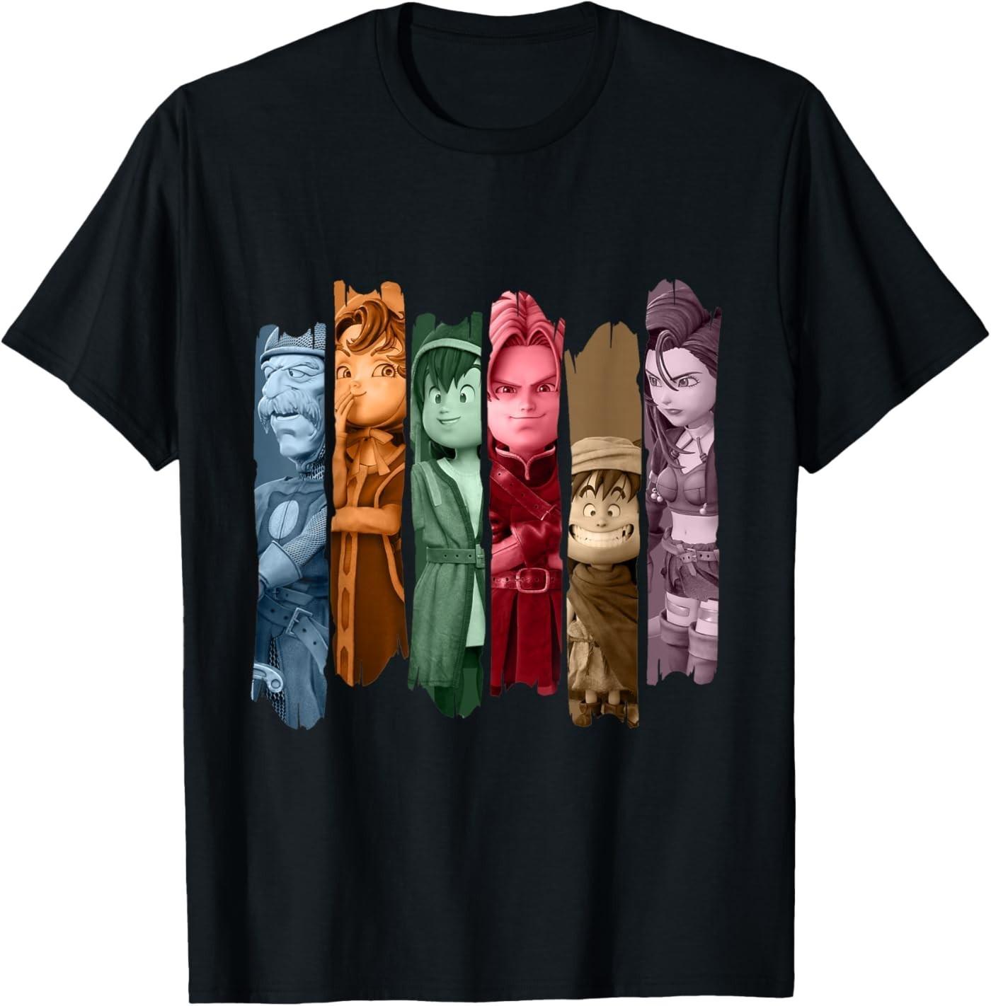 

(Front & Back ) Dragon Quest VII Reimagined Character Banners T-Shirt 5XL різнокольоровий