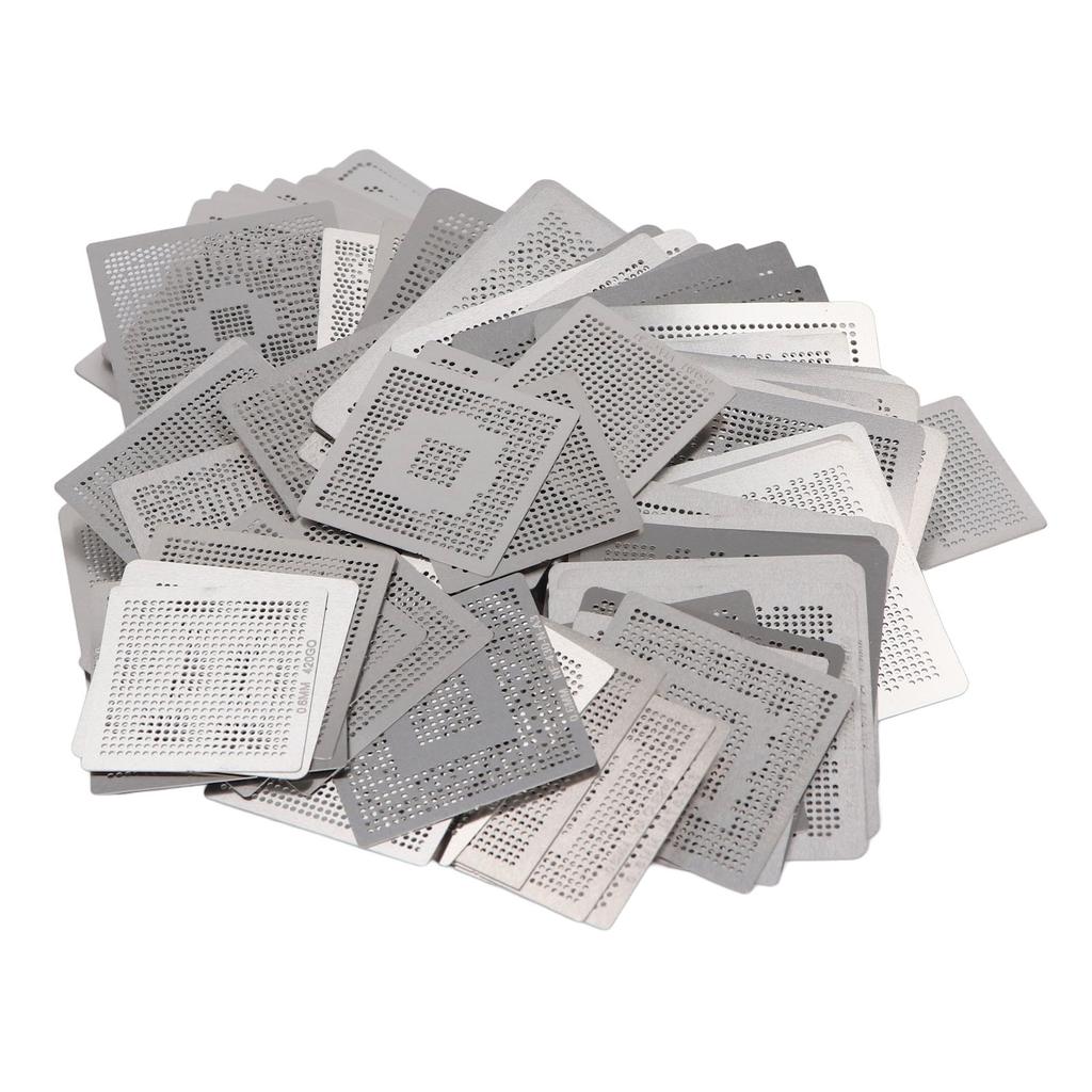 144 Pcs BGA Reballing Stencils 304 Stainless Steel Multi Functional Universal Reballing Rework Templ