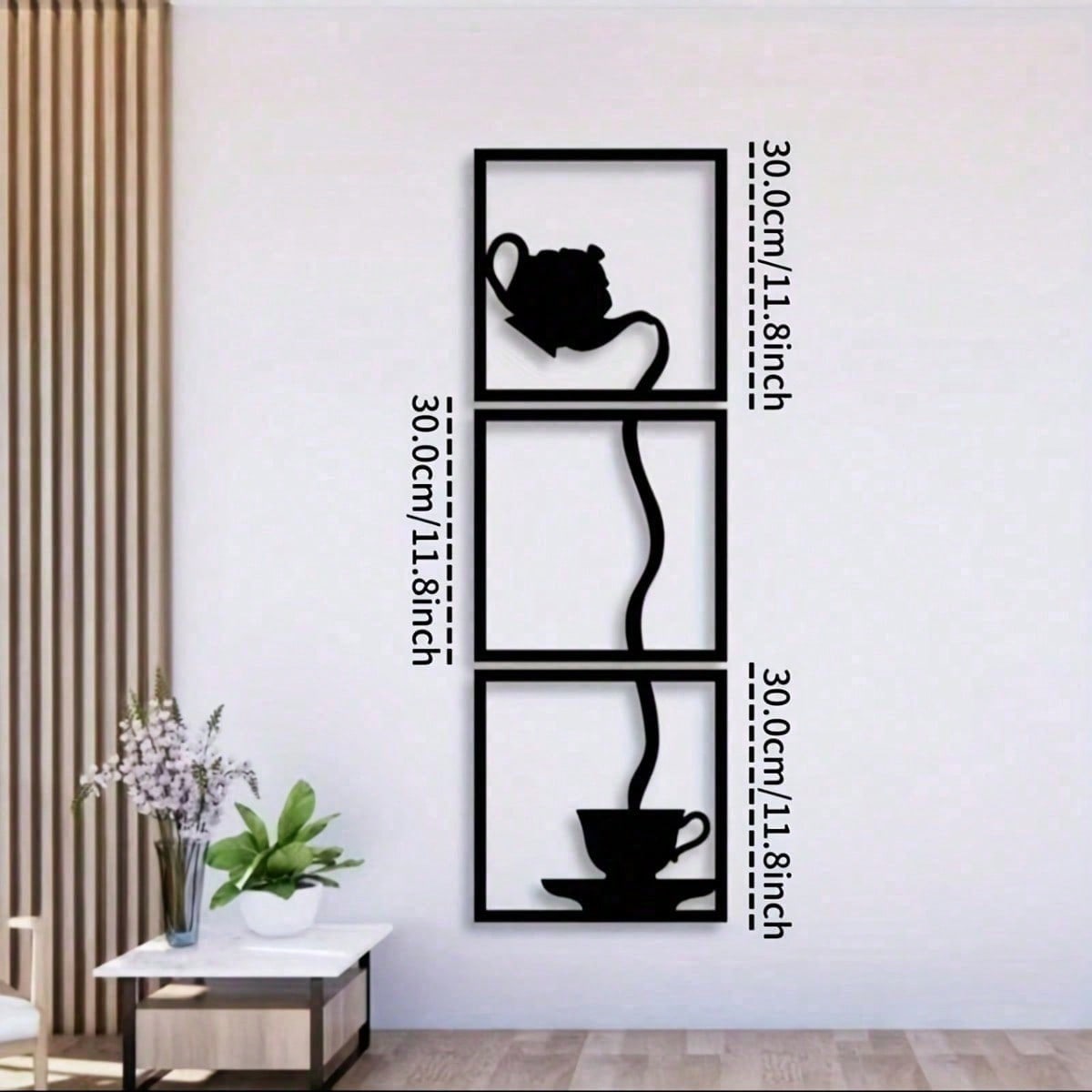 

Металлический настенный декор Набор из 3 штук Декор для кухни и кафе