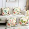 Cute Garden Friends Cushion Cover Pillow Case Short Plush Square Throw Pillow Covers Pillowcase Sofa Home Decor Gift