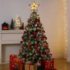 Atmosphere Light Plastic Christmas Tree Top Star Glowing Lightweight Star-Shaped Light Lovely Christmas Tree Ornament for Home