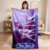 Custom Name Name Flannel Fleece Throw Blanket with Personalized, Soft Cozy Blanket for Home Decor Birthday Gift